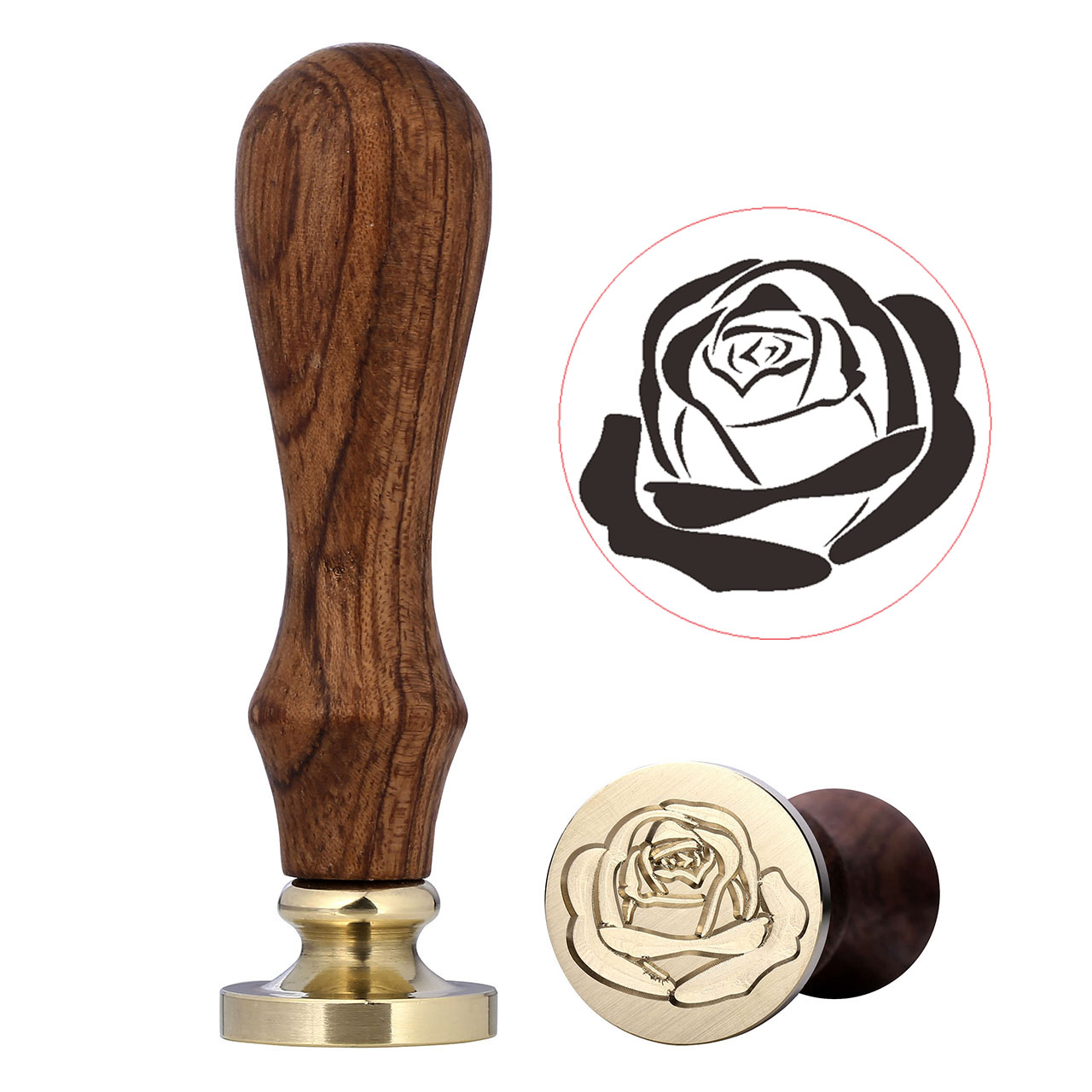 The Rose Wax Seal Stamp, Yoption Vintage Retro Romantic The Rose Sealing Wax Stamp, Great for Embellishment of Cards Envelopes, Invitations, Wine Packages, Ideal Gift (The Rose #2)
