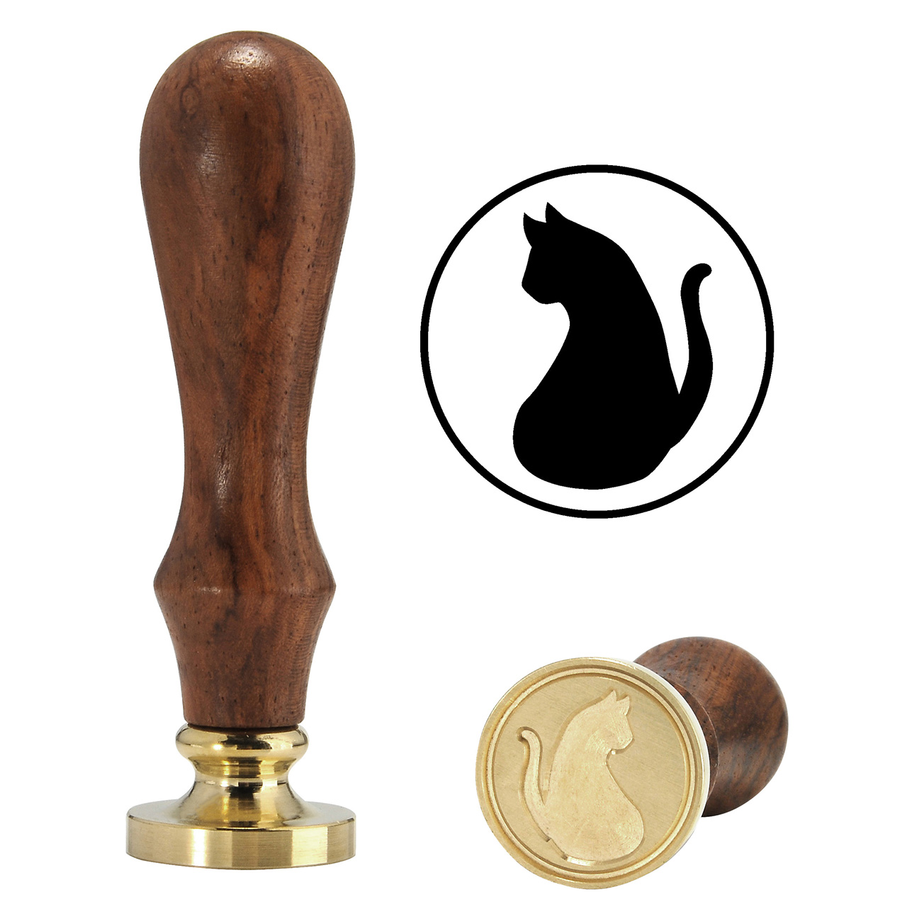 Lovely Cat Wax Stamp, Yoption Vintage Retro Lovely Cat Sealing Wax Seal Stamp, Great for Embellishment of Cards Envelopes, Invitations, Wine Packages, Gift Idea (Cat # 2)